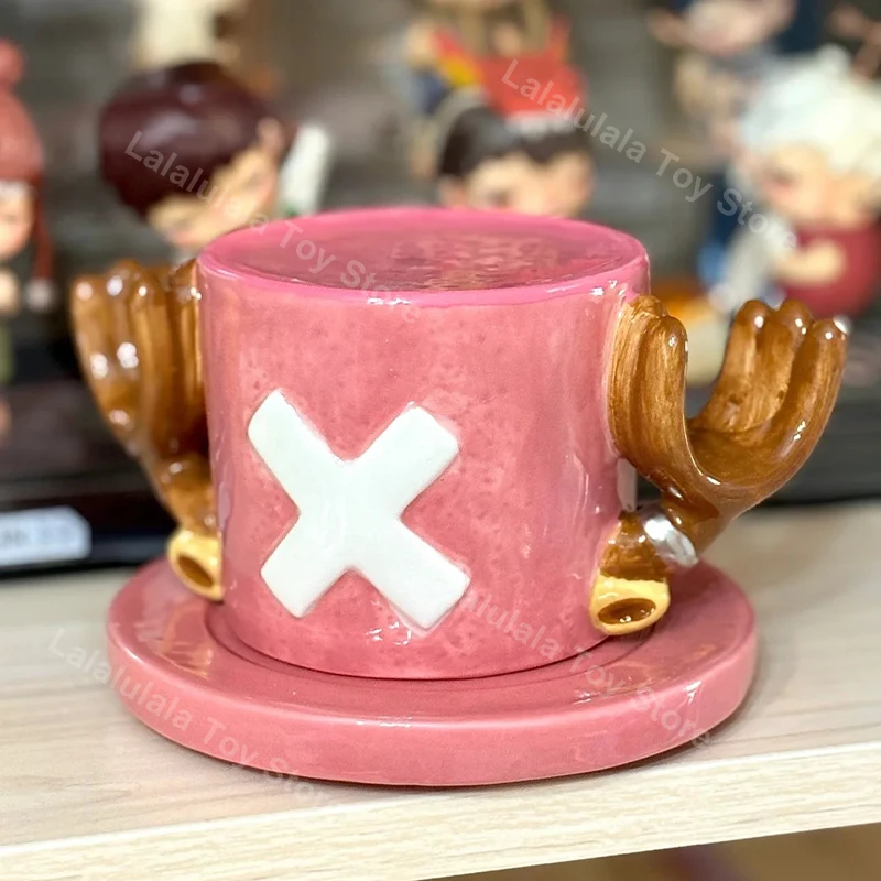 New Anime One Piece Mug Rufy Ceramics Coffee Cup Figure Cappello Periferico A Forma Di Caffè Tazza Di Latte Rufy Ace Sabo Cups Regali Carini