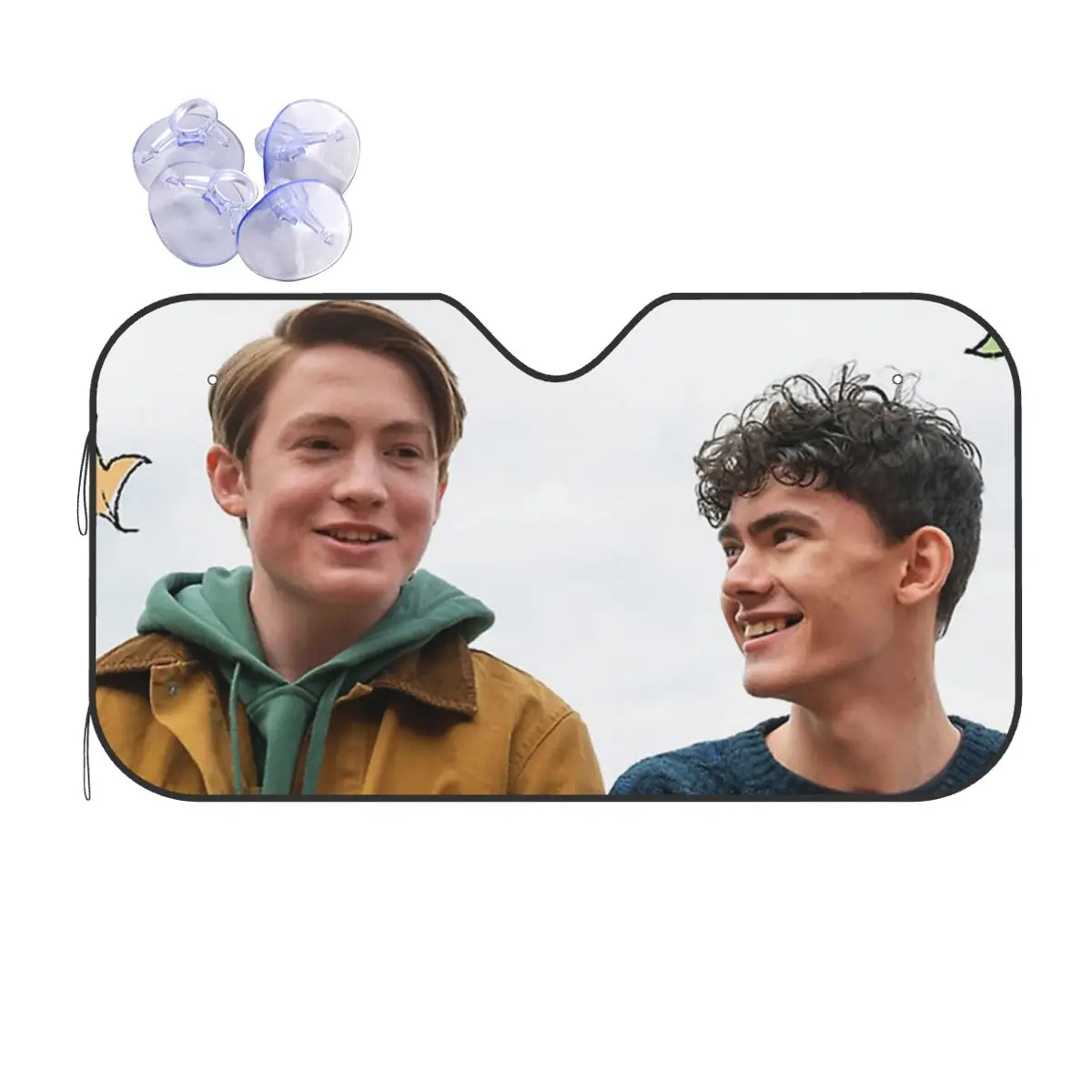 Heartstopper Lover Nick Charlie Windshield Sunshade Awesome Car Front Windshield Car Window Windscreen Cover Blinds Sun Shade