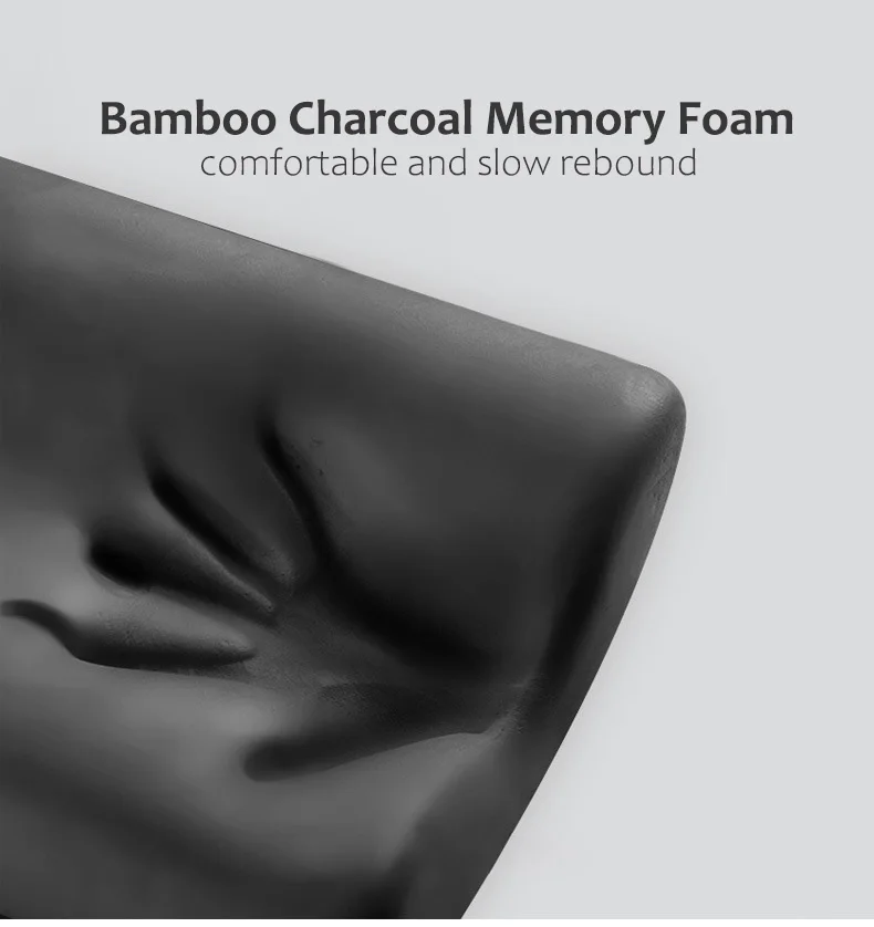 Bamboo Charcoal Slow Rebound Neck Pillow Ergonomic Pillow Comfort Relax The Cervical for Adult Pillows Side Sleeper Pillow 2
