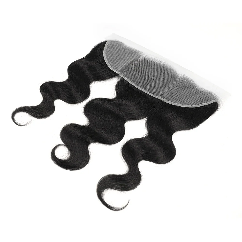 13x4 Skinlike Lace Frontal Ultra-thin Body Wave Baby Hair Pre Plucked Swiss Lace Closure Frontal Human Hair Natural Black