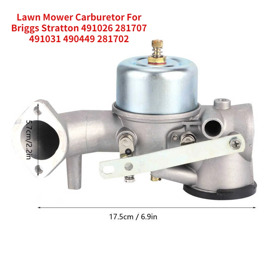 

Lawn Mower Carburetor For Briggs Stratton 491026 281707 491031 490449 281702 Garden Lawn Mower Carburador Accessory Carb