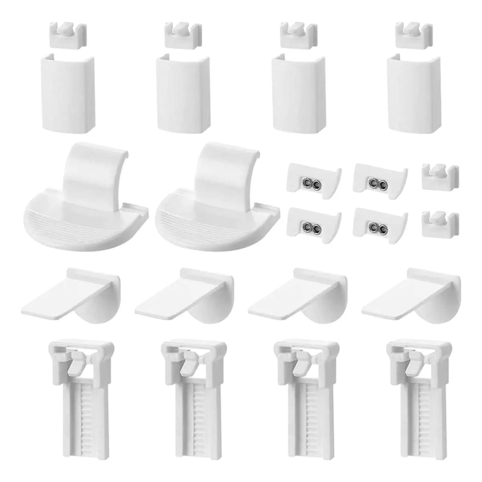 Pleated Clamp Support Set Easy to Install for Farmhouse Bathroom Study Room