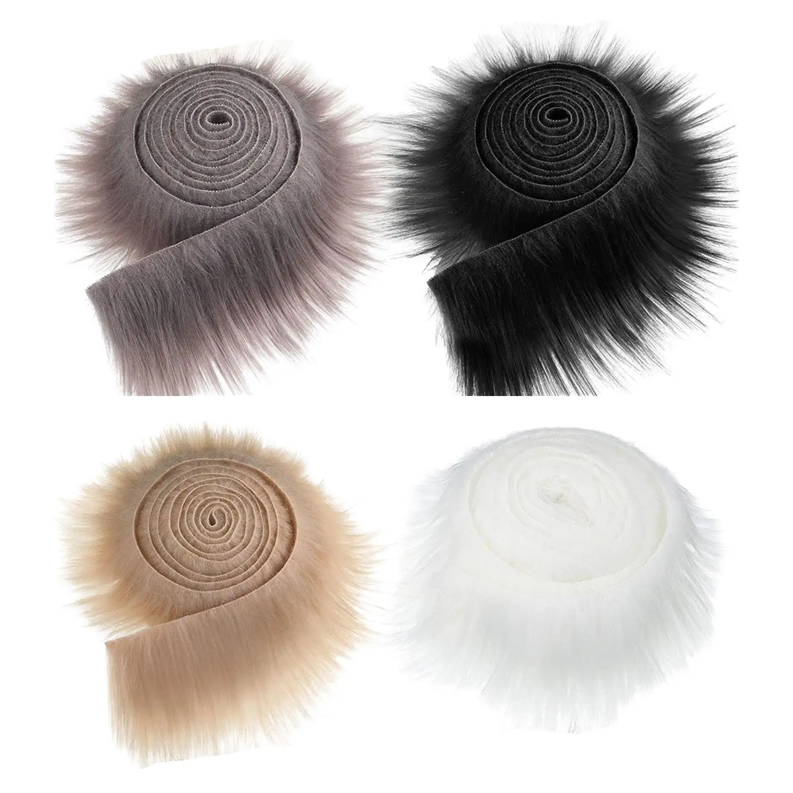 Fur Fabric 4Pcs Faux Fur Fabric For Costume DIY Soft Supplies Crafting Toy Fuzzy Hat Shoes Holiday Clothing Christmas Tree Decoration