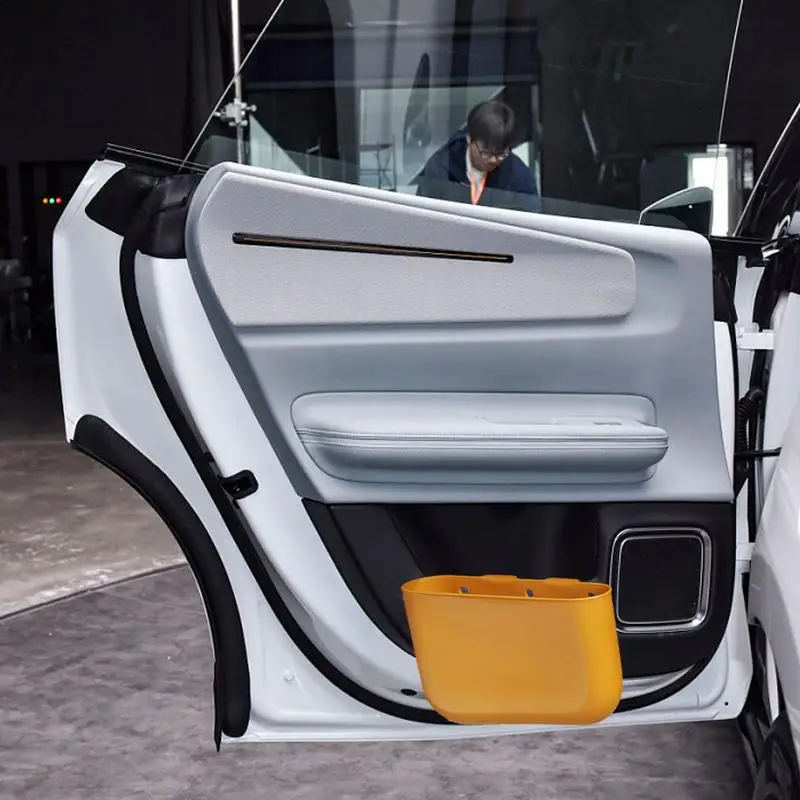 Car Garbage Bin Universal Small Rubbish Container Box Car Wastebasket Interior Accessories For SUV RV Mini Van Truck Sports