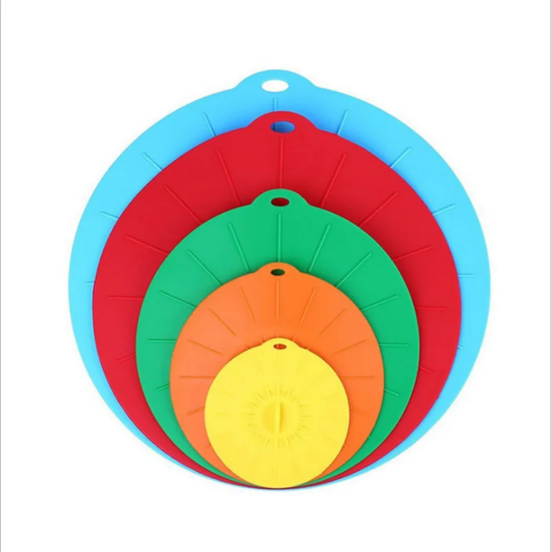 Silicone Microwave Bowl Covers 1/5pcs for 12-26cm Bowl Pot Pan