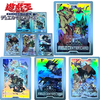 5Pcs/set Yu-Gi-Oh! Protagonist Venue Center Card DIY Homemade Game Toys Bronzing Collection Card Christmas Birthday Gift 1