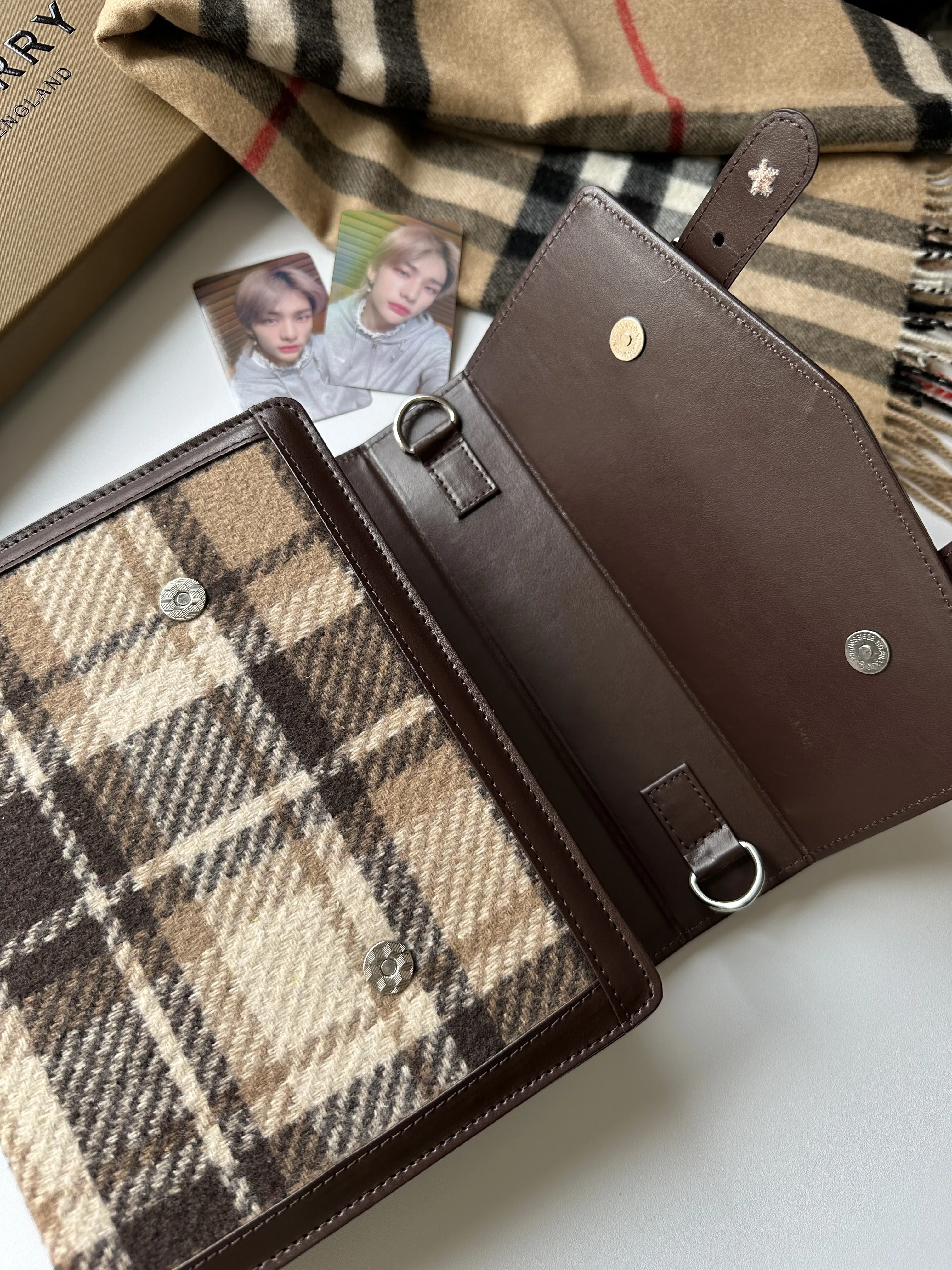 Retro England College Style A5 Binder Portable Handbag Photocard Collect Book 6hole 4grid idol Photo Holder Loose Leaf Album