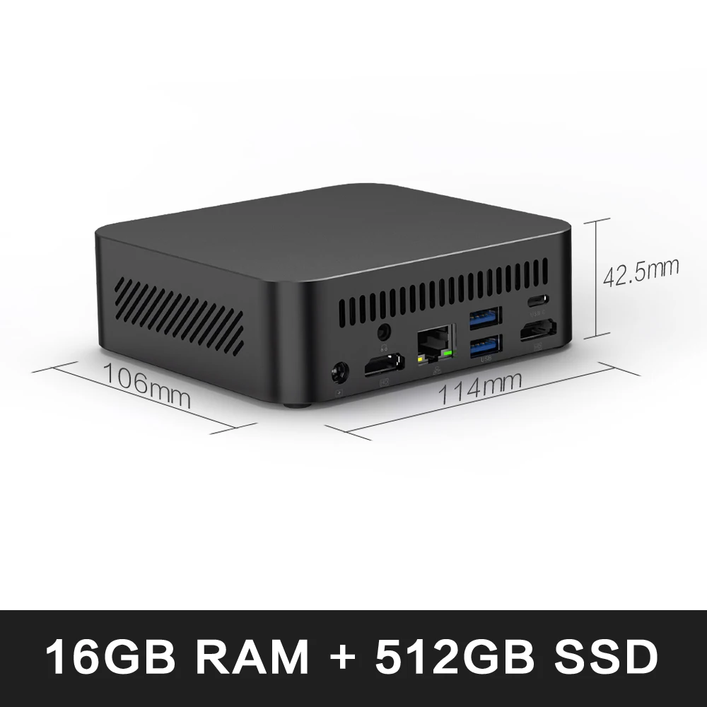 MLLSE G1 Pro Mini PC AMD Ryzen7 5700U DDR4 16GB RAM 512GB