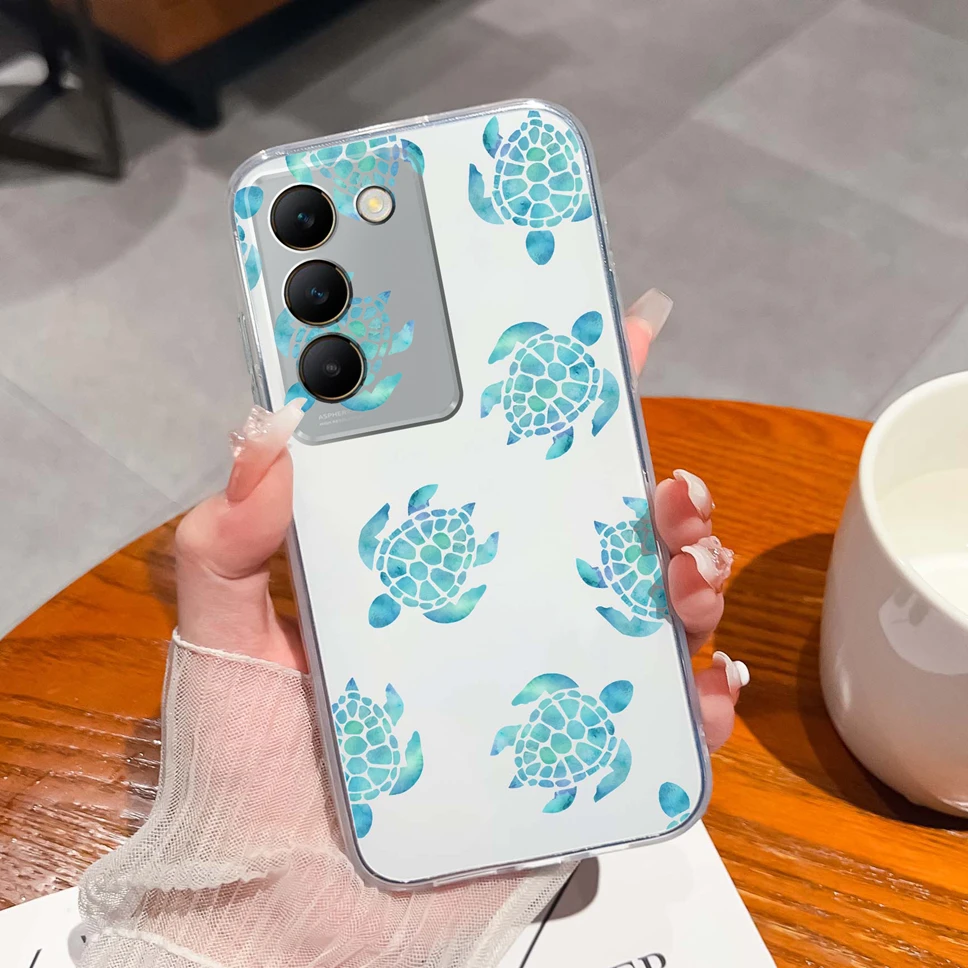 Floral Love Heart Clear Soft Silicone Shockproof Phone Case
