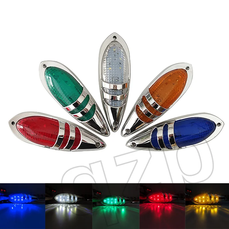 10Pcs Led Light Oval Clearance Trailer 12V 24V Truck Truck Caravan Camion Led Side Marker Indicatore Luminoso 12V Luces Remolque