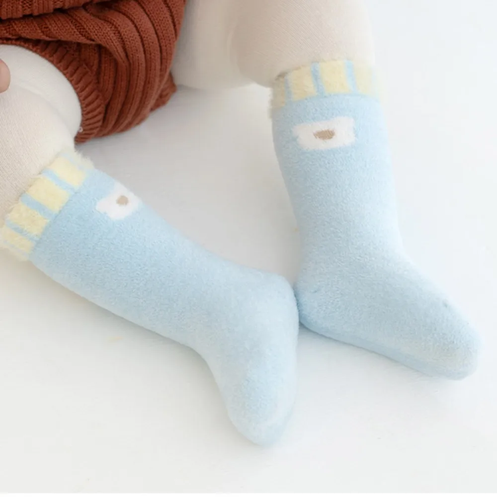 5Pairs Girls' Socks - Pink Mid-Calf Socks Suitable for Spring, Autumn, and Winter For 0-5Years