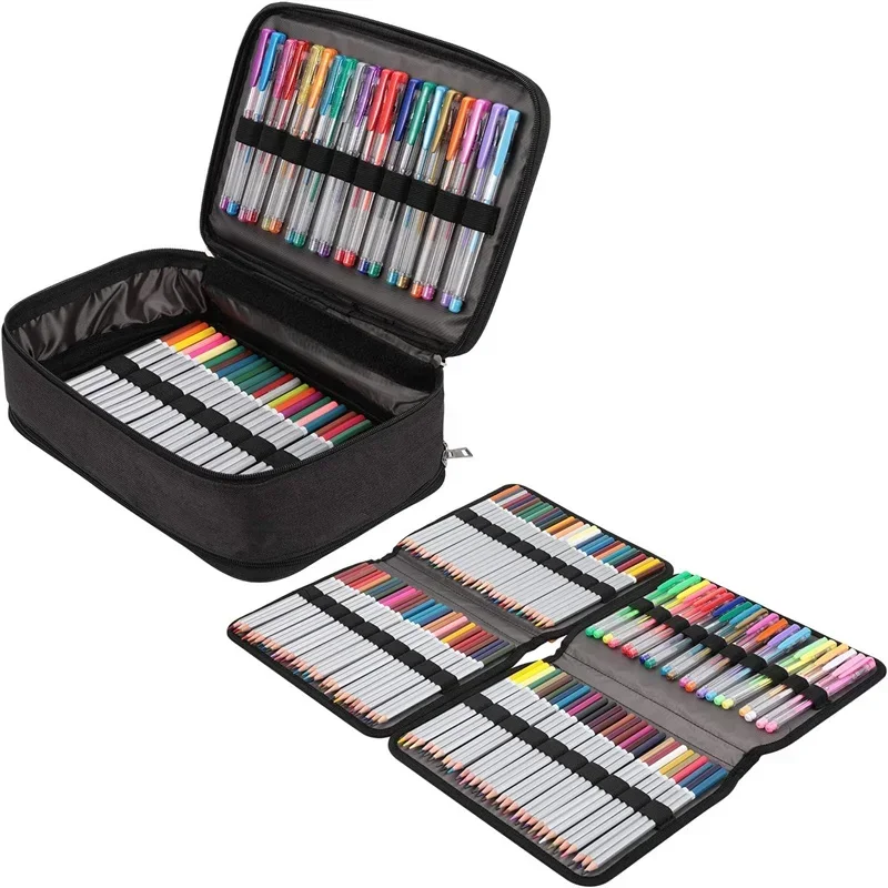 

Цветная фотобумага 300 школьные принадлежности сумка для ручек Канцелярские Принадлежности для хранения карандаш для студентов большой портативный