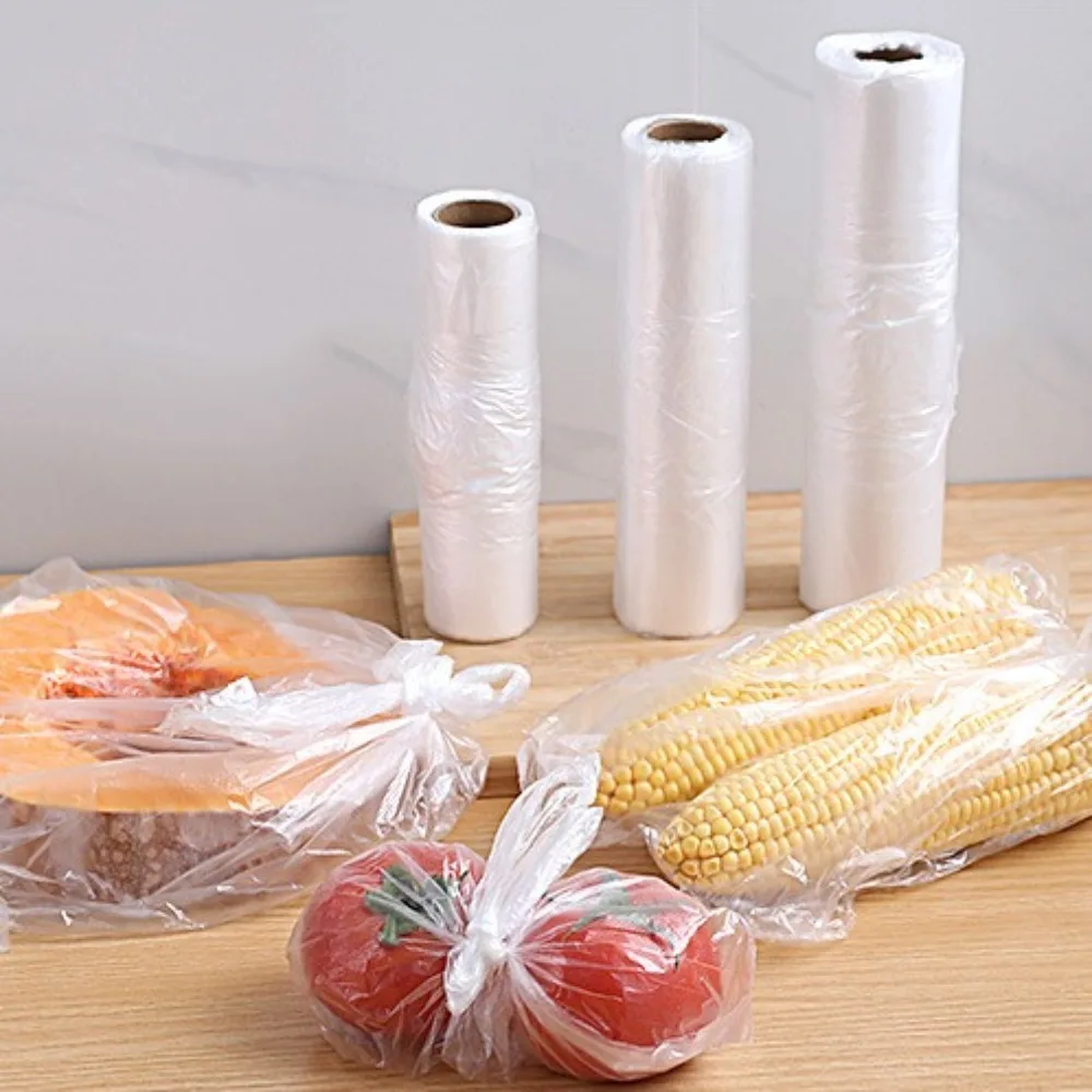 

100 шт., одноразовые прозрачные пакеты для хранения пищевых продуктов