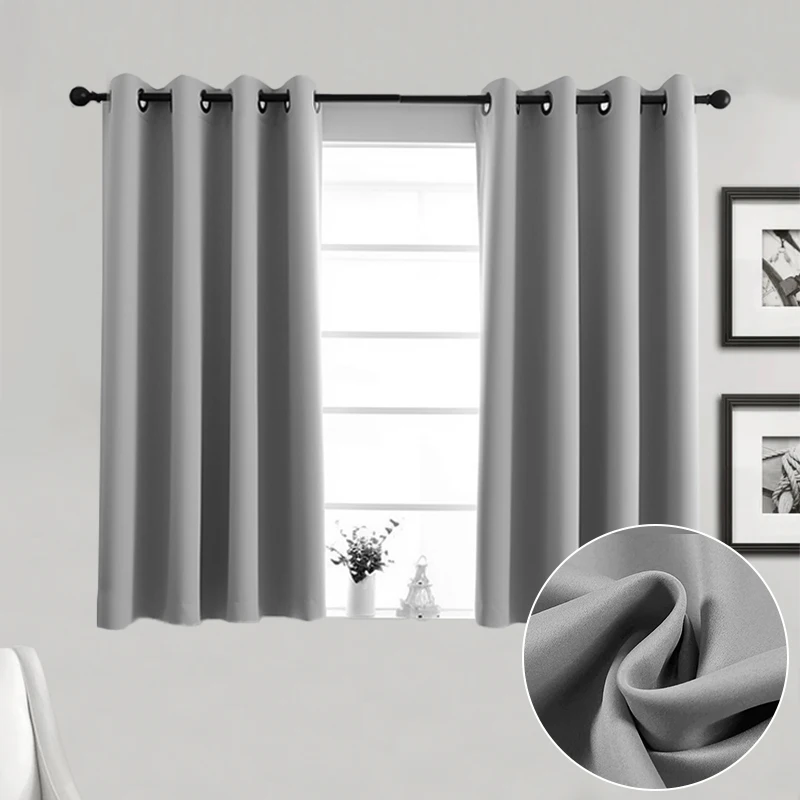 Small Window Curtains for Bedroom Short Curtain for Bathroom Living Room Doorways Rideaux Cortinas Small Tende High Shading 85%