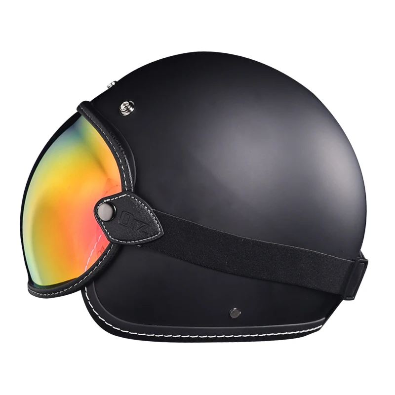Sun visors compatible with all motorcycle helmets Retro off-road half helmet half open Helmet glass motorcycle goggles helmet lenses