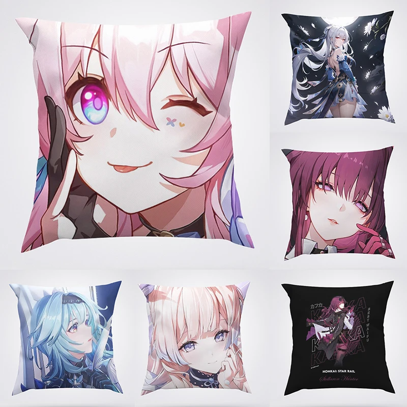 

Honkai Star Rail Decorative Pillow Covers for Sofa Pillowcases 50x50 Cases Fall Cover Cushions Home Decor Bed Pillows Pilow Body