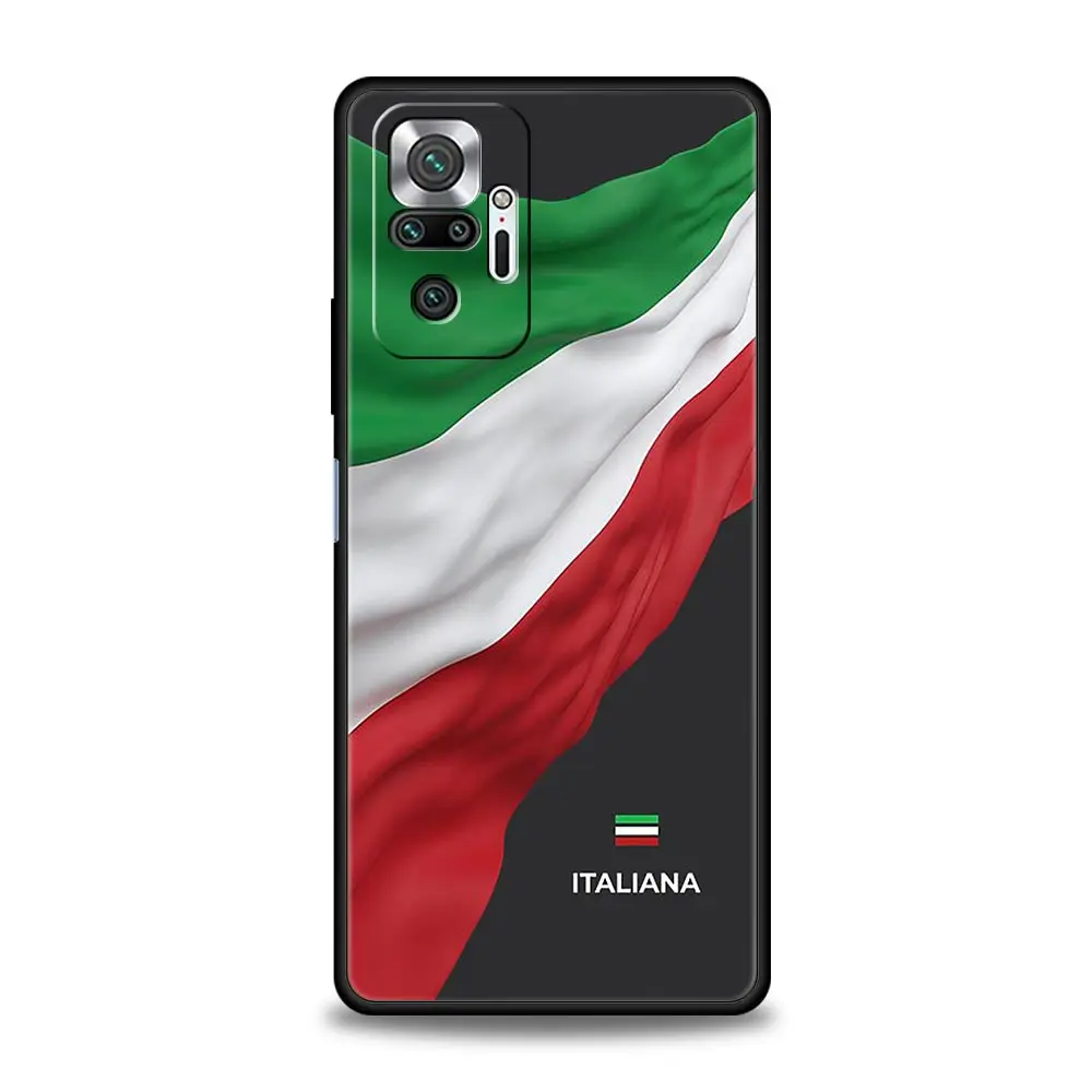 Italian Flag-Themed Black Phone Case