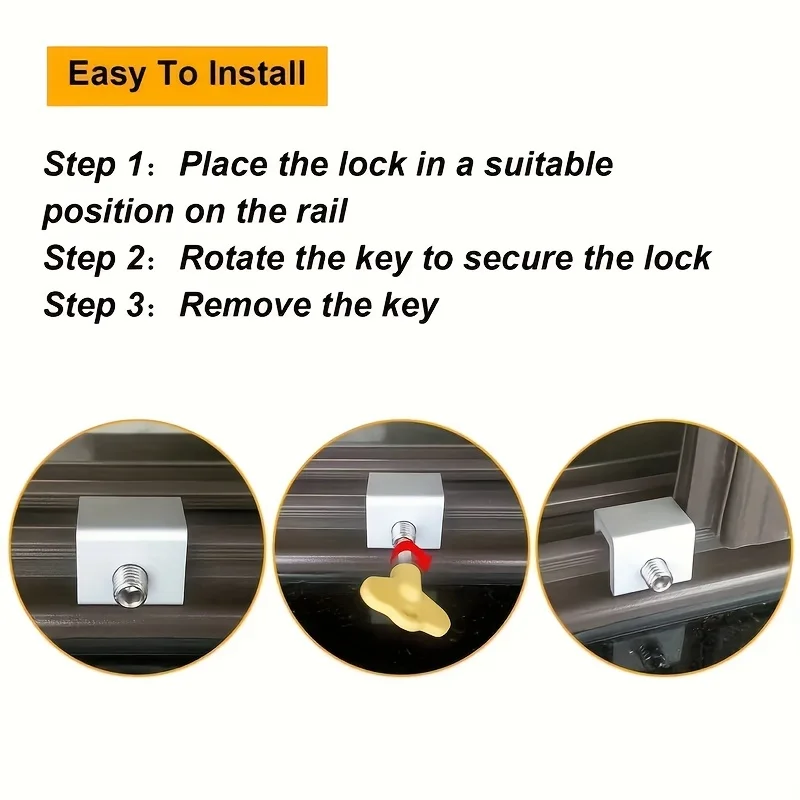 Sliding Window Locks Adjustable Security Window Lock Stoppers Aluminum with Key Childproof Safety Lock Clamps child lock safety lock door window lock
