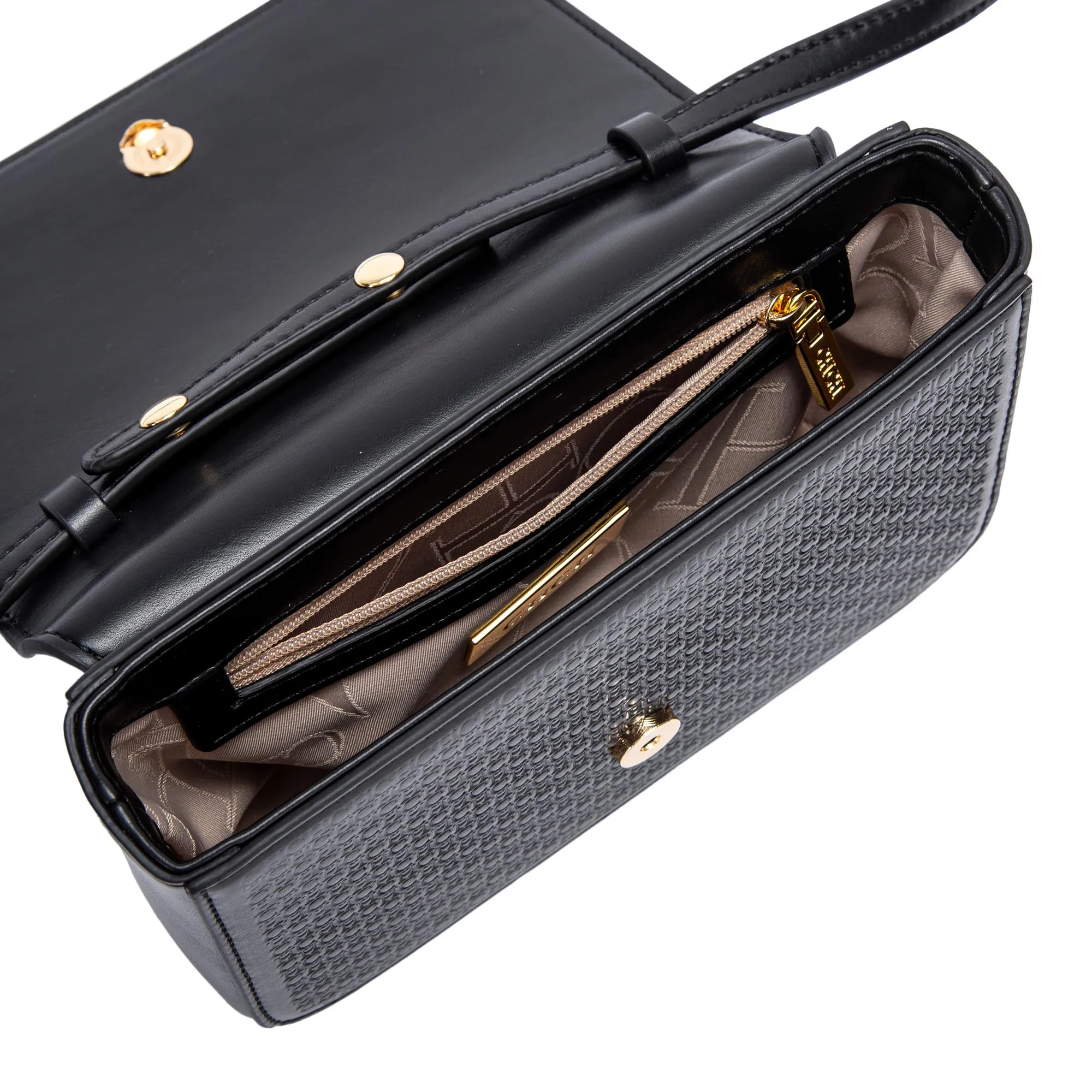 حقيبة كروس نسائية من تصميم CHCH، تتميز بتصميم سرج...