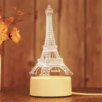 Eiffel Tower Night Light Creative Acrylic LED Table Lamp 7