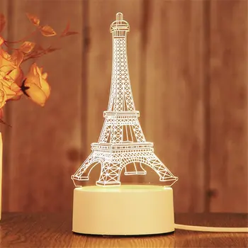 Eiffel Tower Night Light Creative Acrylic LED Table Lamp 7