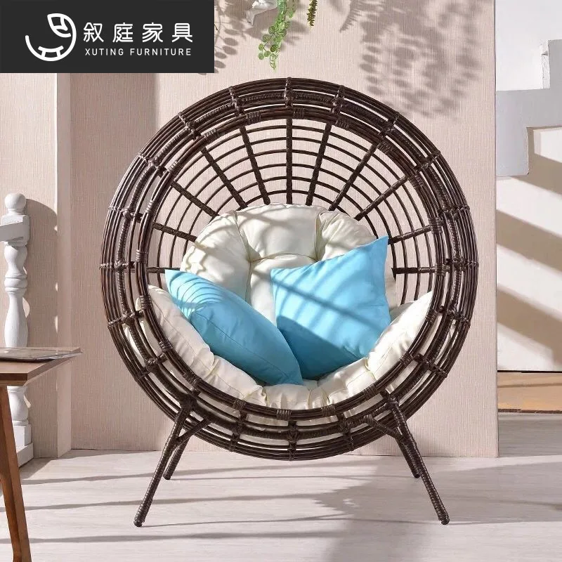 

Balcony, courtyard, table, chair, indoor gondola, sofa, bird's nest creative rattan chair furniture, single rattan lounge chair