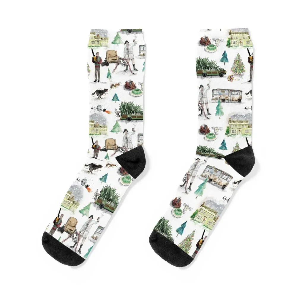 

Lampoons Christmas Socks Non-slip winter gifts compression Male Socks Women's