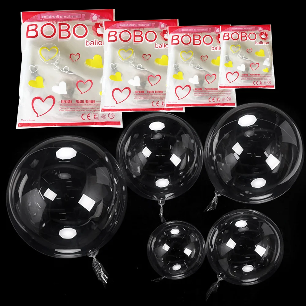 20 Inch Clear Bobo Balloons Bubble Balloons - 10 Pcs Large Transparent  Balloons for Stuffing Wedding Birthday Party Christmas Valentines  Decorations