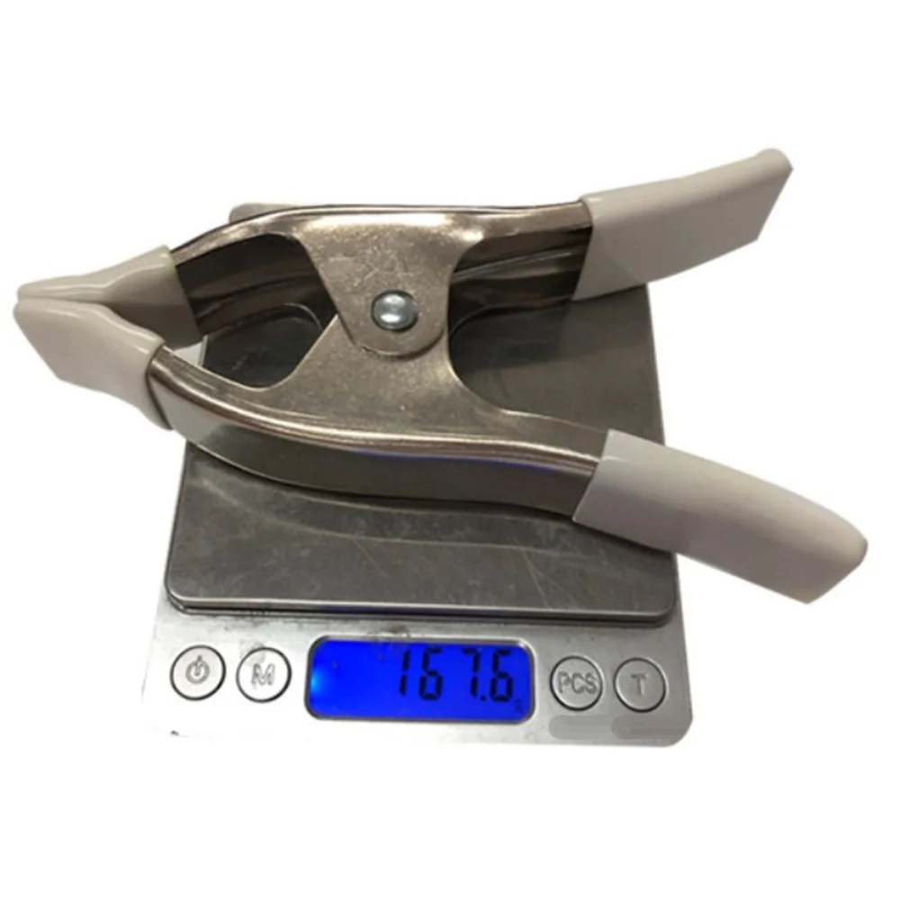 

1PC Spring Clamp Nickel Plated Metal Construction Perfect for Woodworking and Holding Materials Adaptable and Robust