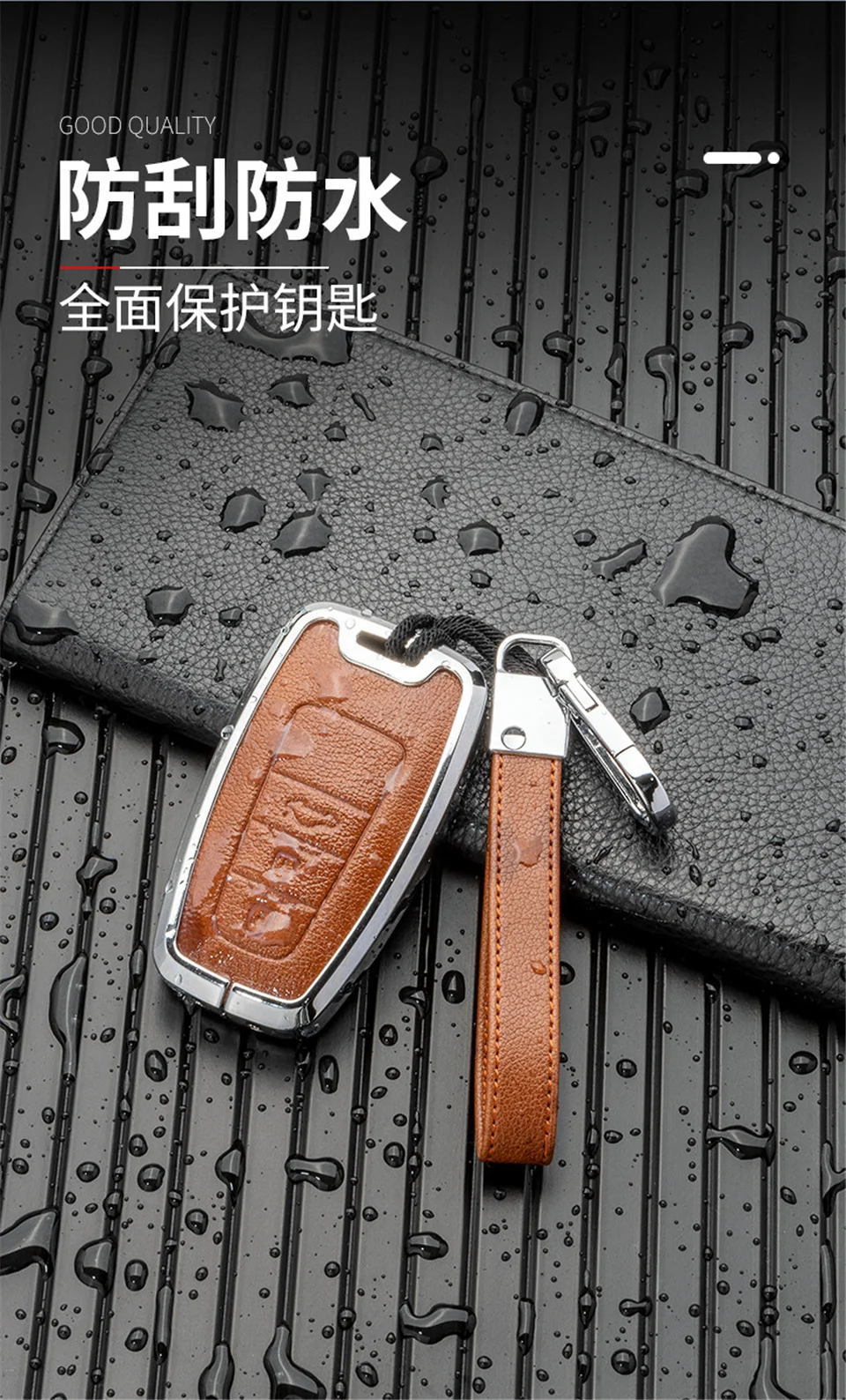 Custodia per chiave auto per Toyota Prius Camry Corolla C-HR CHR RAV4 Prado Izoa Levin Avalon 2018 2019 2020 copertura guscio di zinco - S070f41ca7f724da9b8da597b961412e1o