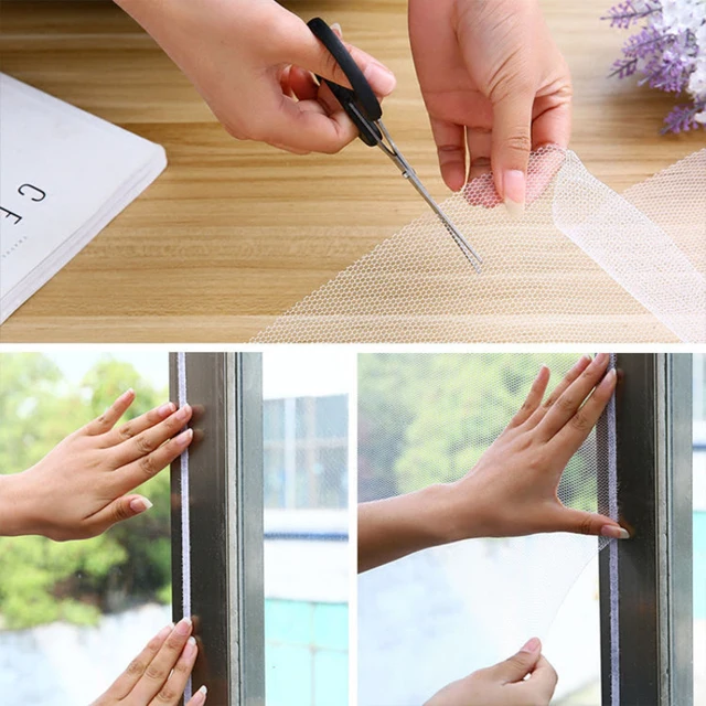 Anti-mosquito Window Screen Customizable Size Self Adhesive Window Mosquito Net Summer Insect Proof Door Mosquitonet For Windows 4