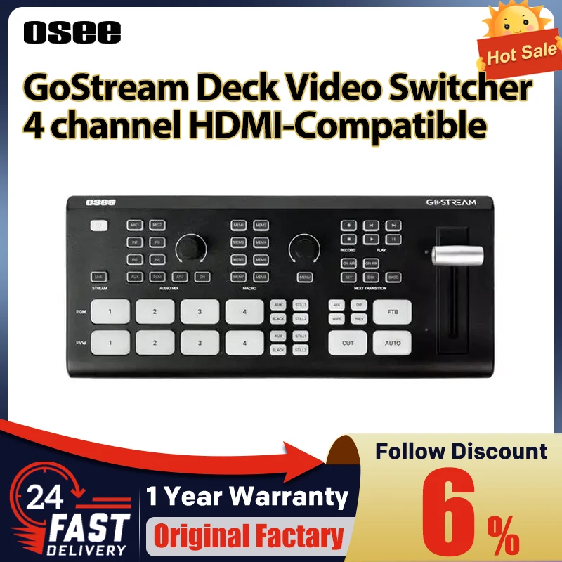 OnthestockOSEEGoStreamDeckVideoSwitcher4channelHDMI