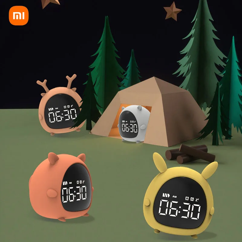 

Xiaomi Student Alarm Clock Usb Rechargeable VoicControl Desktop Digital LED Clock Mini Electronic Cartoon Children's Alarm Clock