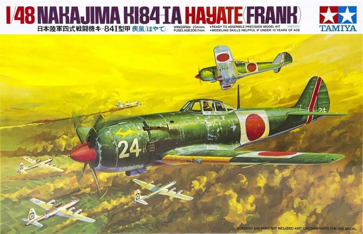 TamiyaAircraftModelKitNakajimaKi84IAHayateFrank61013Escala1