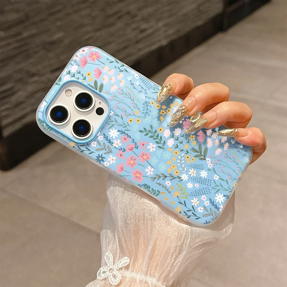 Delicate High-Bamboo Floral Pattern Protective Phone Case