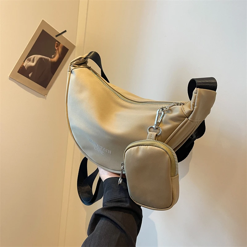 

Casual Portable Zipper Ladies Shoulder Bags Nylon Commuting 2024 Hot Sale Crossbody Bags for Women Trend Bolsas Femininas