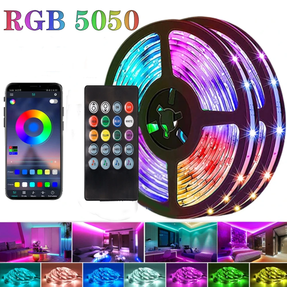 Led Strip Light Bedroom Usb - Led Strips Control Neon Lights 5050 Tv  Backlight - Aliexpress