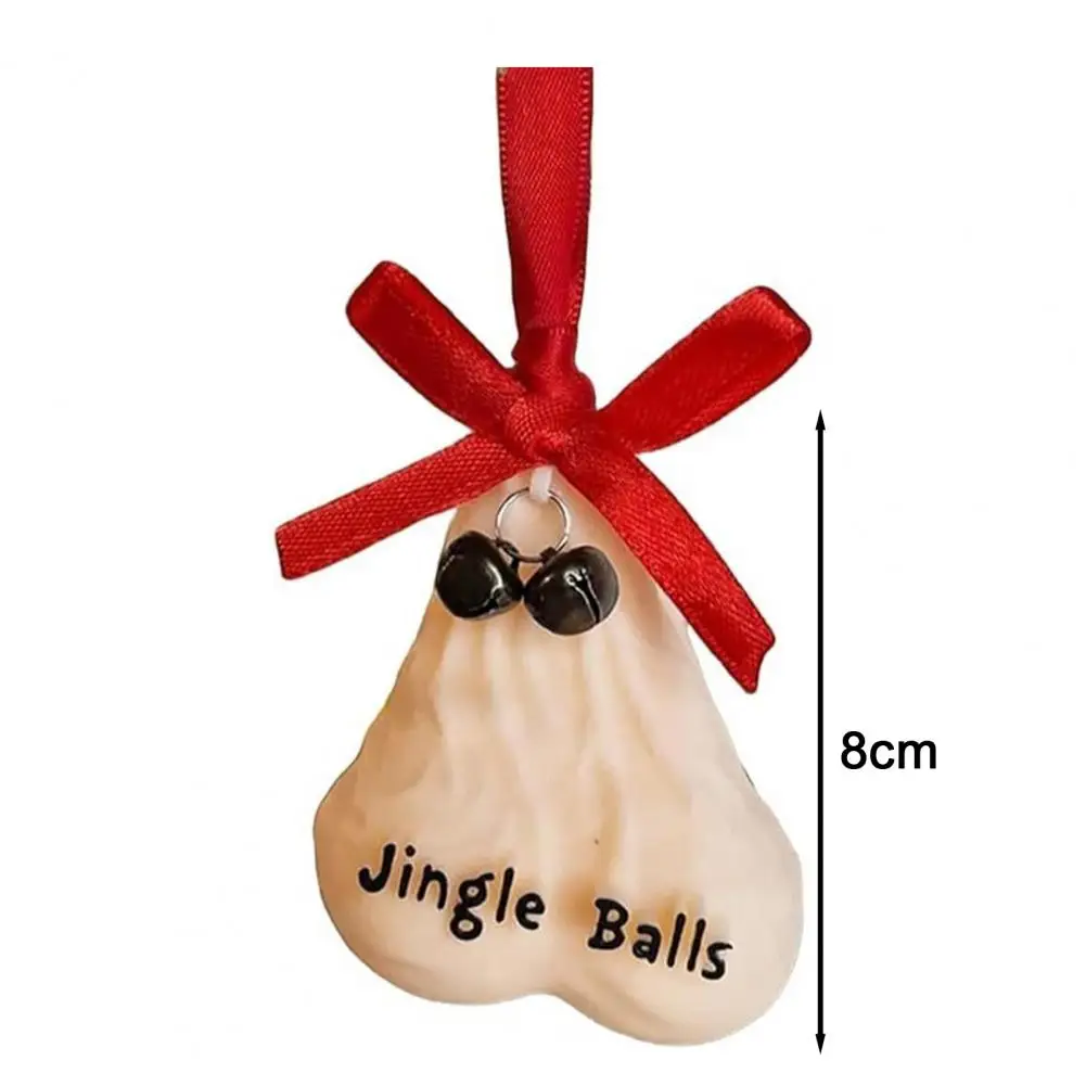 Novelty Jingle Balls Bauble 1/2/3Pcs 3D Balls Christmas Ornament Naughty Prank Egg Gag Christmas Tree Hanging Decoration christmas decorations