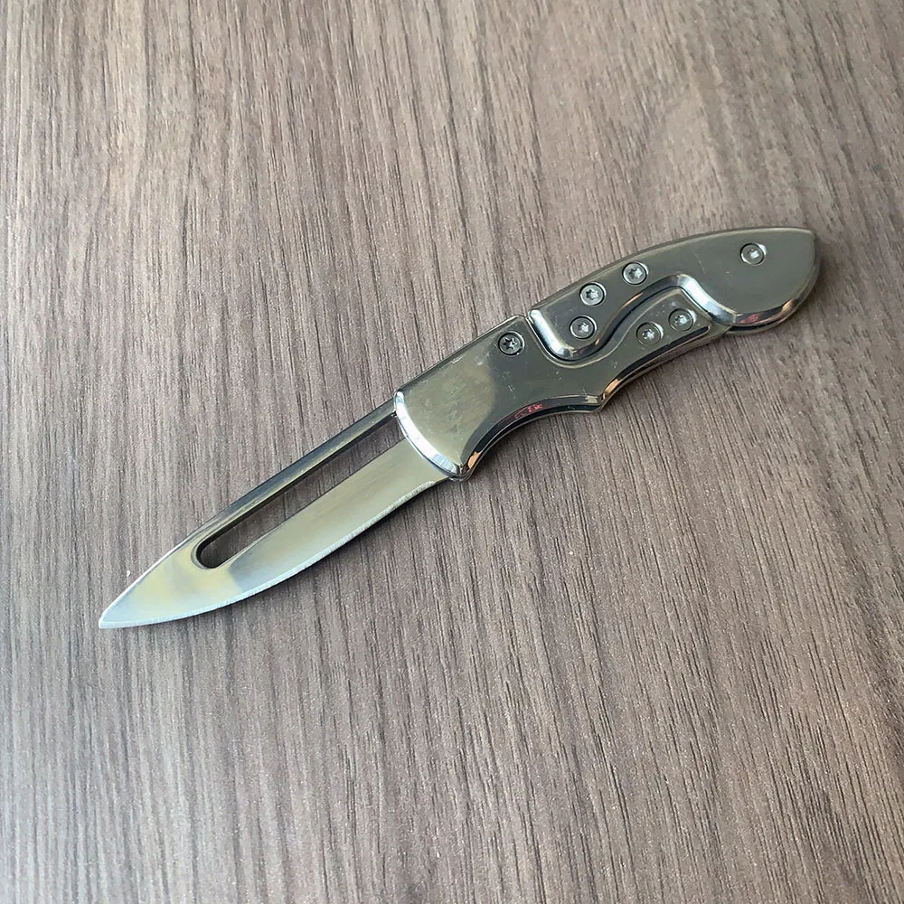 Description Picture 3 of itemAll Stainless Steel Sharp Mini Folding Blade Knife Outdoor Camping Portable Pocket Knives Hand Tool For Survival