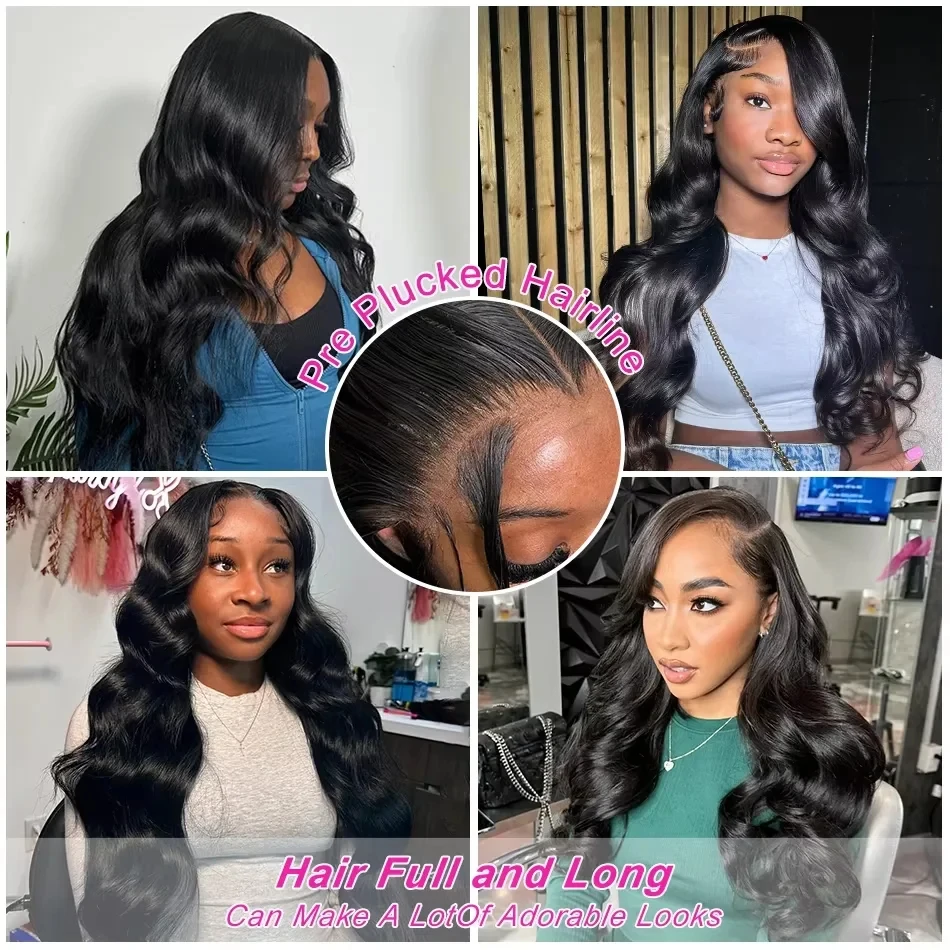 Hd Body Wave Glueless 6x6 Ready to Wear Lace Closure 250 Density Pre Plucked Water Wave Human Hair 13x6 13x4 Lace Frontal Wigs 6