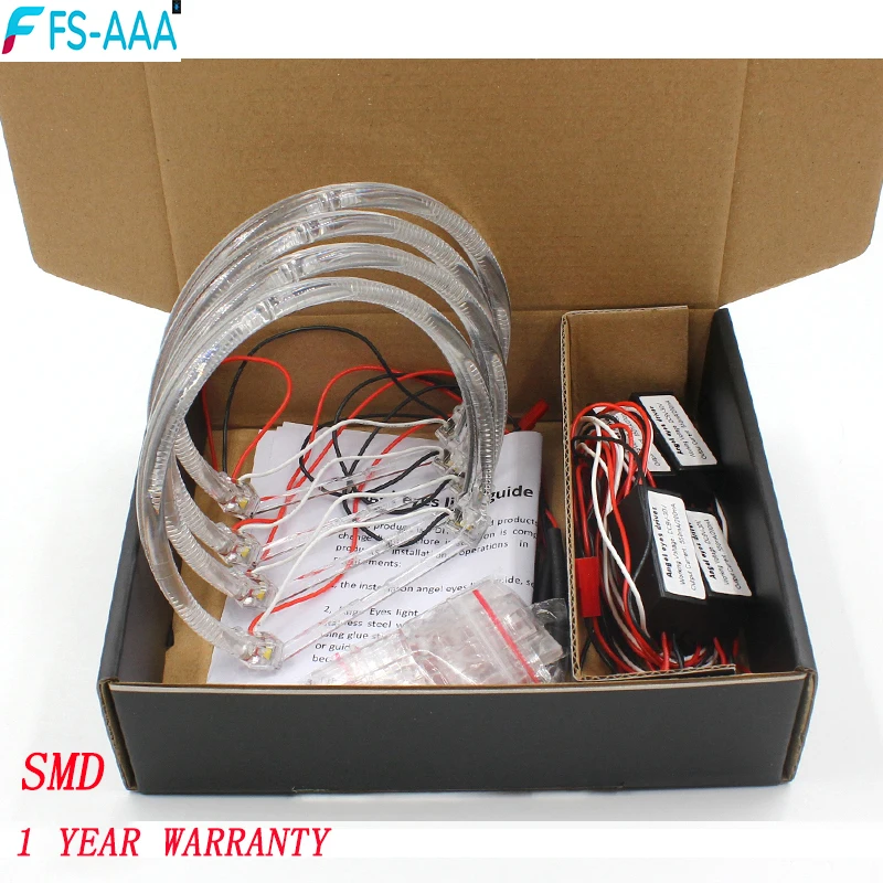 

Angel Eyes Light for BMW E36 E38 E39 E46 White Yellow Car LED CCFL 3000K 6000KSMD Projector Headlight Angel Eye 4*131mm Lamp Kit