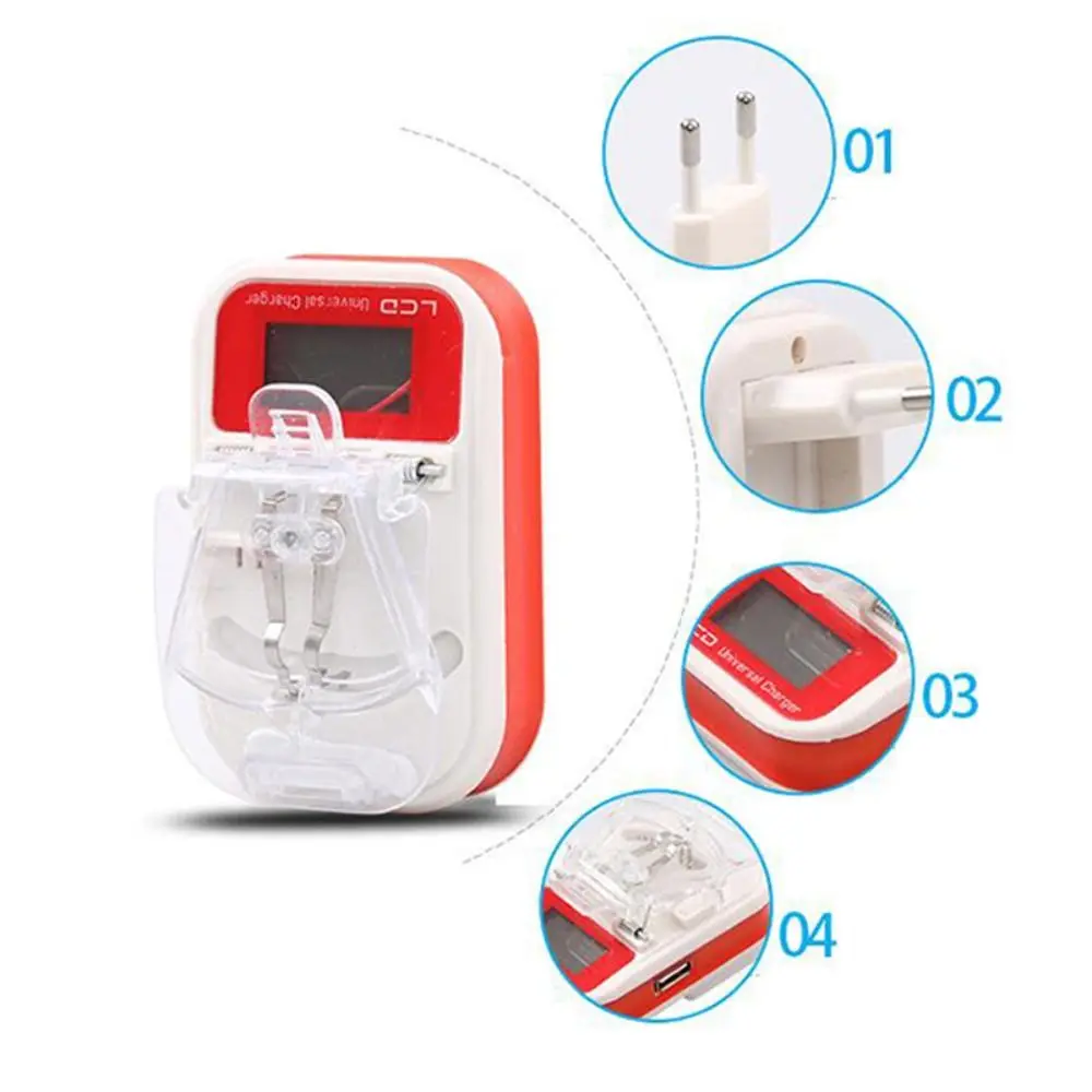 รูปสินค้า เครื่องชาร์จแบต USB พกพา หน้าจอ LCD ชาร์จได้ทั่วโลก