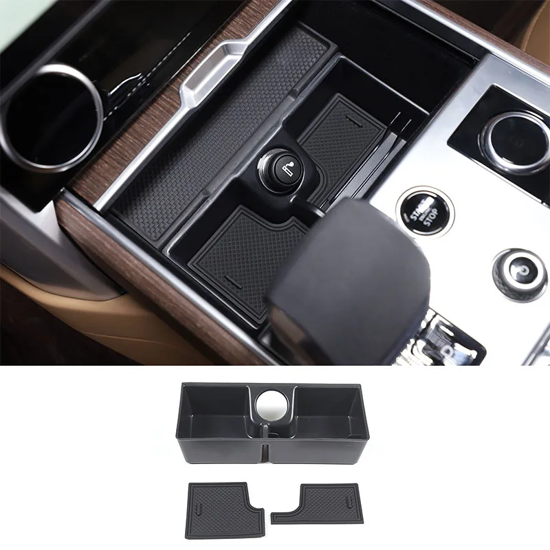 

For 2023 Land Rover Range Rover Vogue ABS black car central control multi-function storage rack car interior accessories