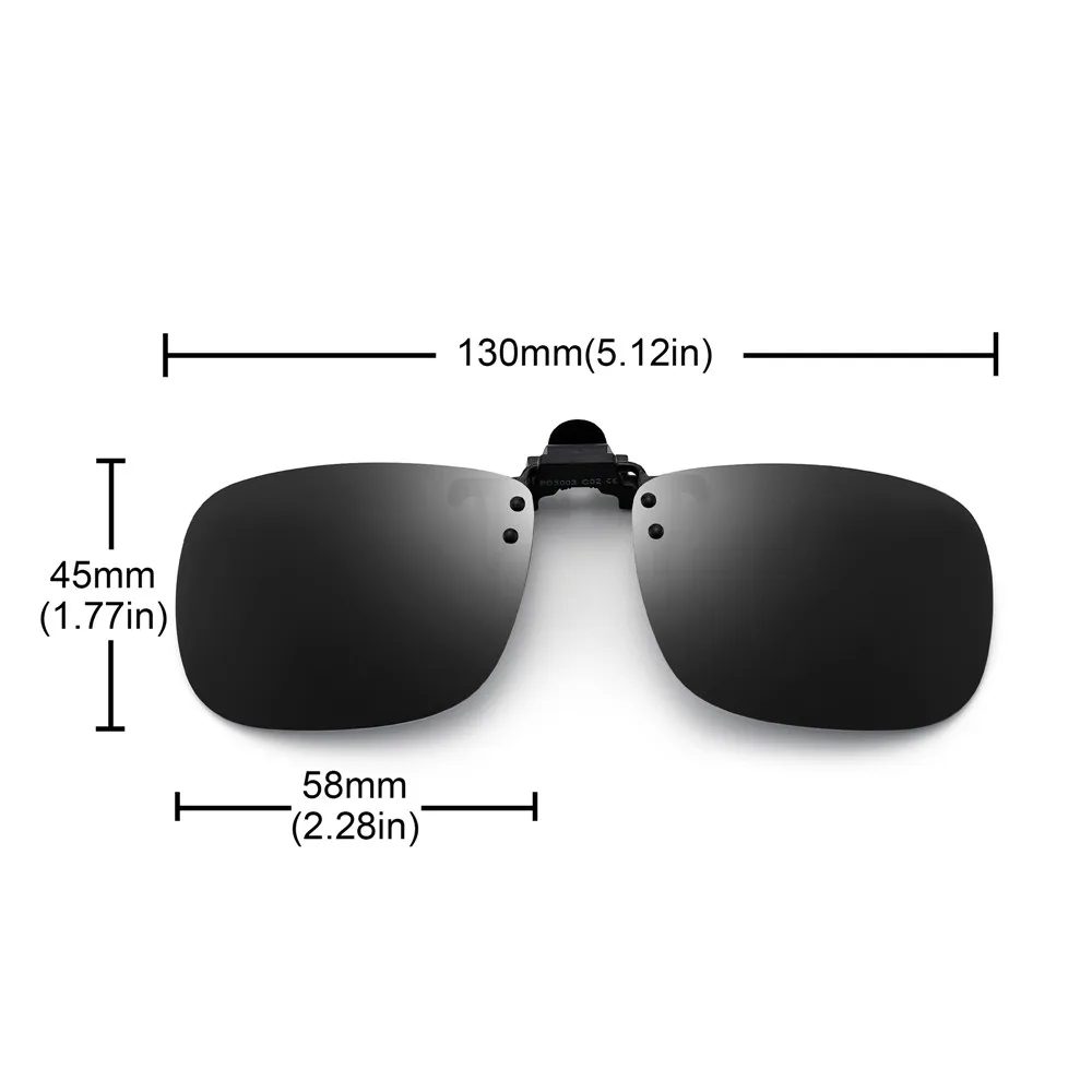 Polarized Clip On Sunglasses Women Men Frameless Filp up Sunglasses for Prescription Glasses UV400 2