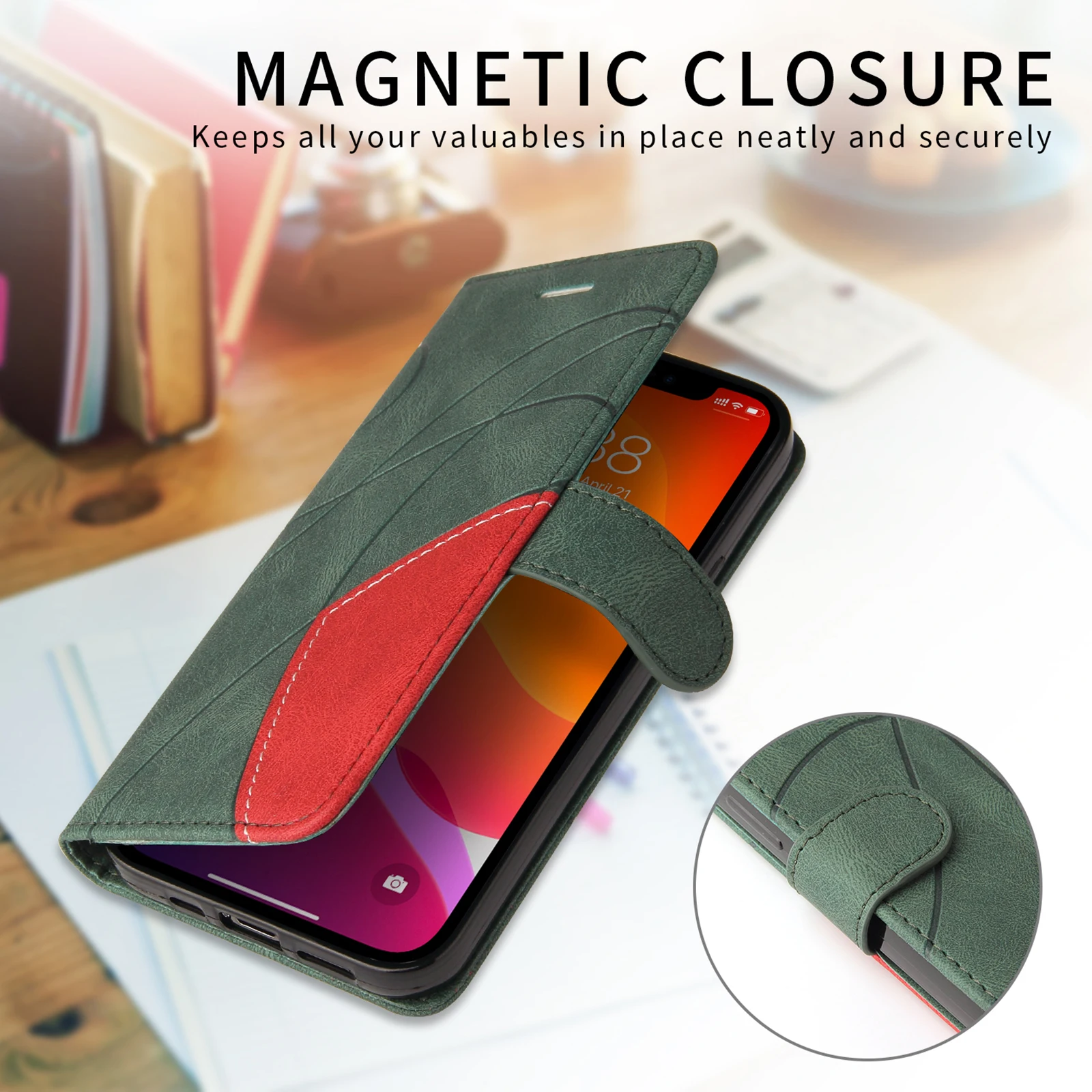 Premium PU Leather Flip Wallet Case for Huawei Honor - Universal Fit