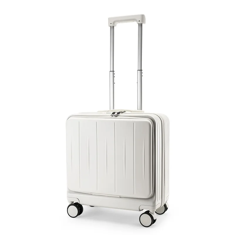 PLUENLI Front Fastening Suitcase Band Usb Cup Holder Multi-Functional Boarding Small Lightweight Computer Compartment Trolley