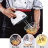 saengQ Handheld electric egg beater, household automatic mixer, egg white and cream beater, mini 7-speed white 4