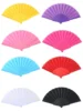 1PC Multi-color fashion simple solid color folding fan, perfect gift for friends, family and classmates 6