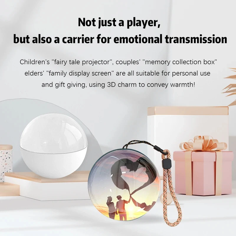 맞춤형 비디오 볼 DIY 아트 글라스 볼 조명 - 업그레이드된 WiFi 모바일 전송 비디오 개인 맞춤형 볼 커스터마이징 선물