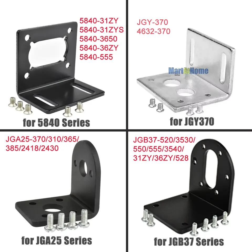 DC Geared Motor Bracket Holder for JGA25-370/ JGY-370/ 5840-31ZY, 5840-3650, 5840-555, 4632-370 image 1